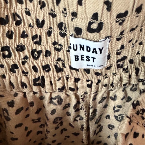 Sunday Best Animal Print Culotte Pants in Tan and Black - Picture 5 of 5
